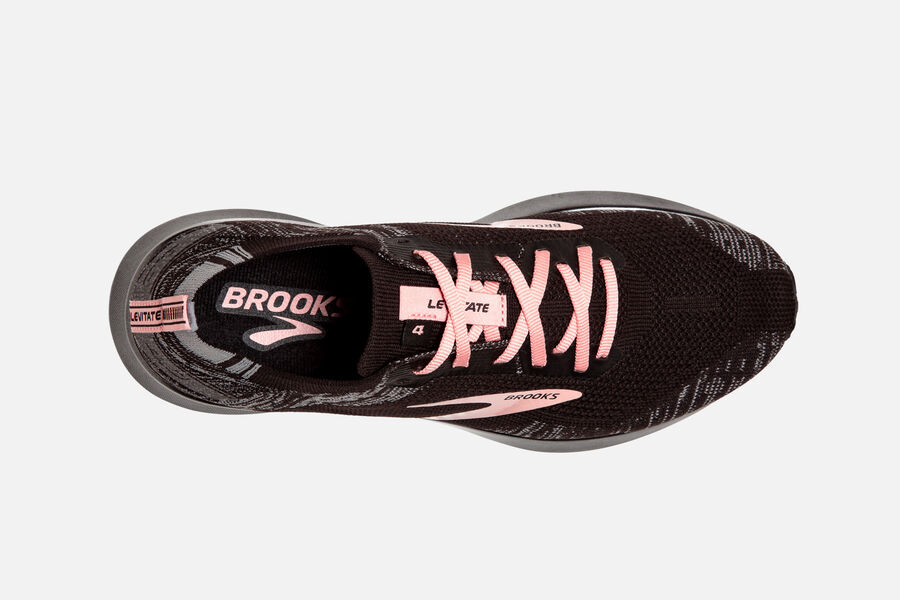 Brooks Running Shoes Womens Black/Grey/Pink - Levitate 4 Road - 3861-STAIQ